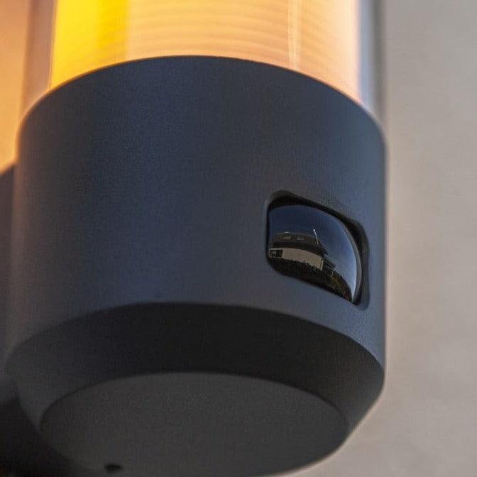 Lutec Heros Motion Sensor Outdoor Wall Light - Dark Grey 5288202118 - pir close-up