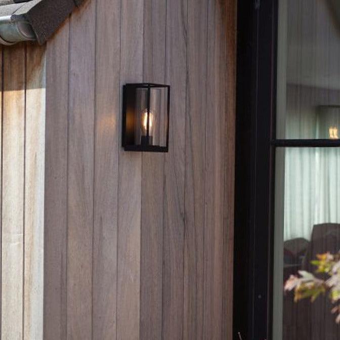 Lutec Flair Outdoor Lantern Wall Light In Matt Black 5288803012