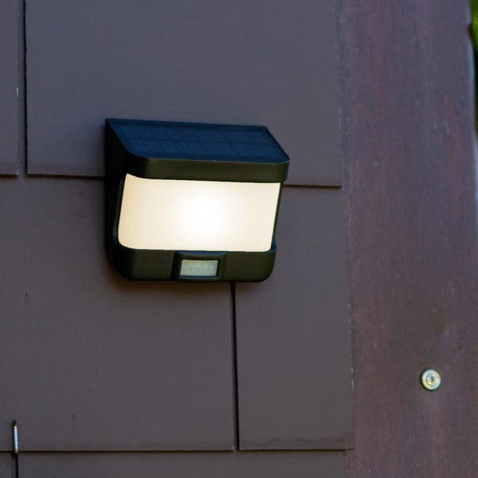 Lutec Try Outdoor LED Grey Solar Wall Light - Motion Sensor 6939101330