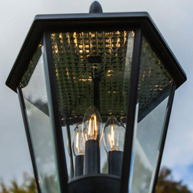 Lutec London LED Outdoor Solar Post - Black 6951301189