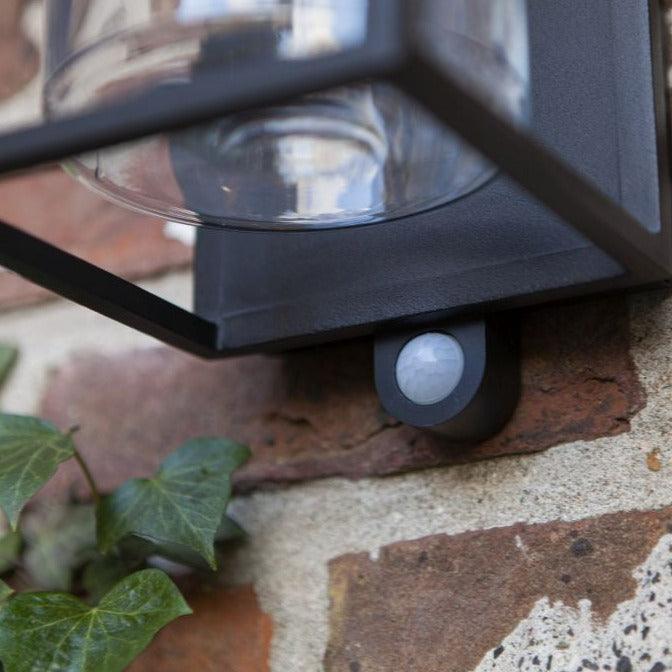 Lutec Flair Solar PIR Outdoor Wall Light - Black 6988804012 - PIR detail
