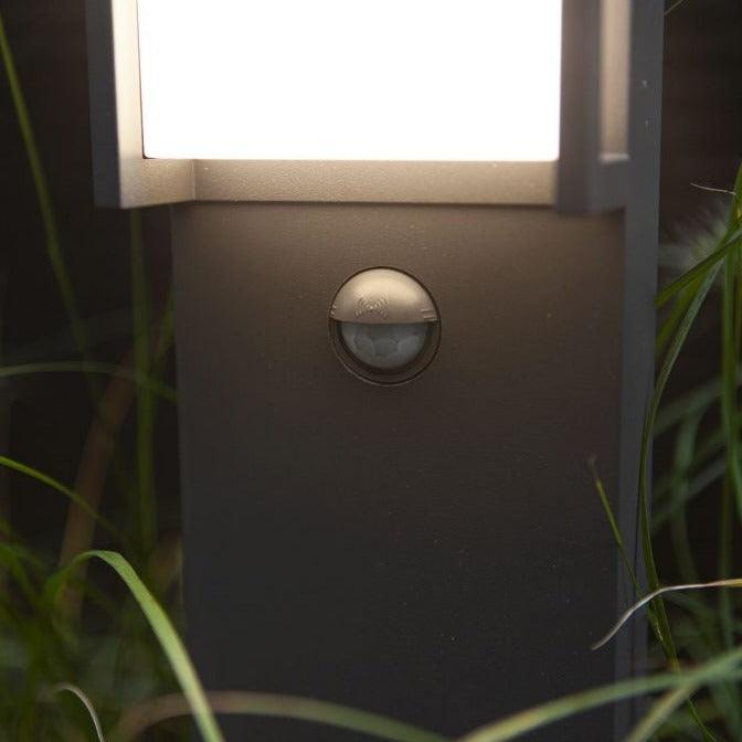 Lutec Qubo IP54 Integrated LED Bollard Pathway Light In Dark Grey 7193004118 Close-up