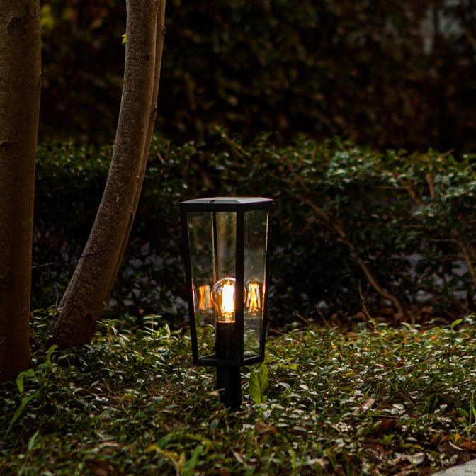 Lutec Pine Outdoor Pedestal Light - Black 7196601012