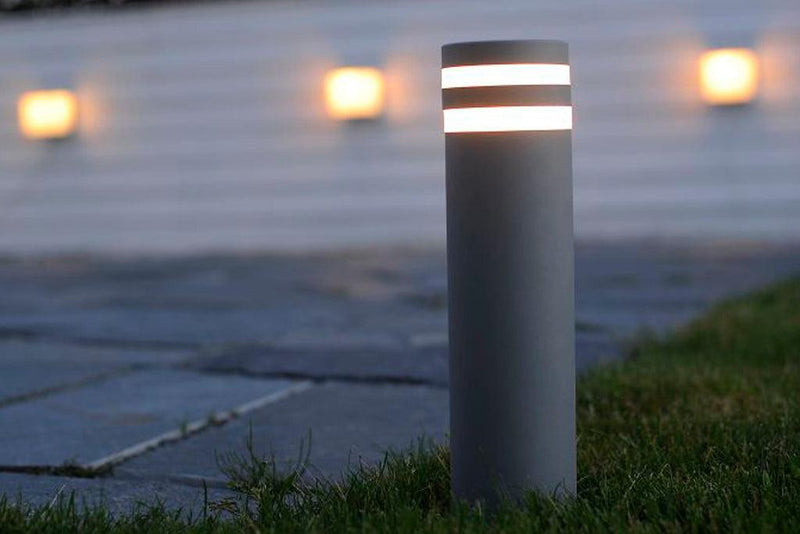 Lutec Focus Outdoor Grey Bollard Pathway Light