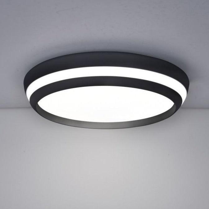 Lutec Cepa LED Black Flush Ceiling Light- 35cm 8402901012