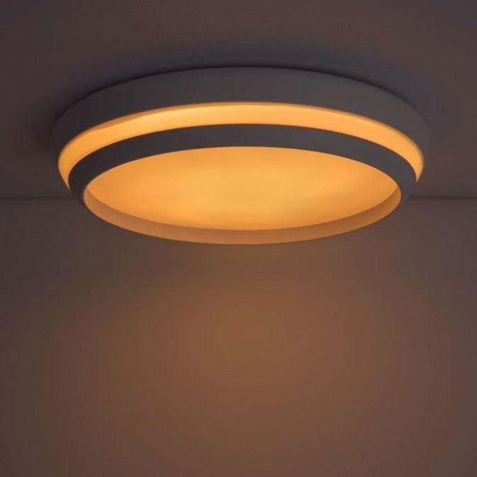 Lutec Cepa LED Flush Ceiling Light - White 8402901446 Orange Light