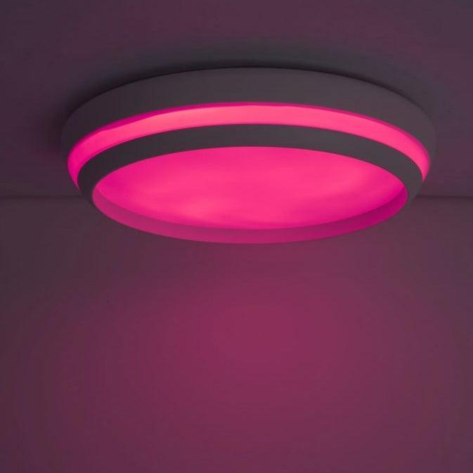 Lutec Cepa LED Flush Ceiling Light - White 8402901446 Pink Light