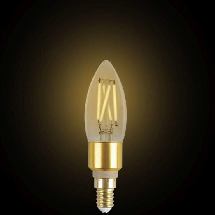 Lutec Filament Candle LED Bulb 470 Lumen 2200K-5500K