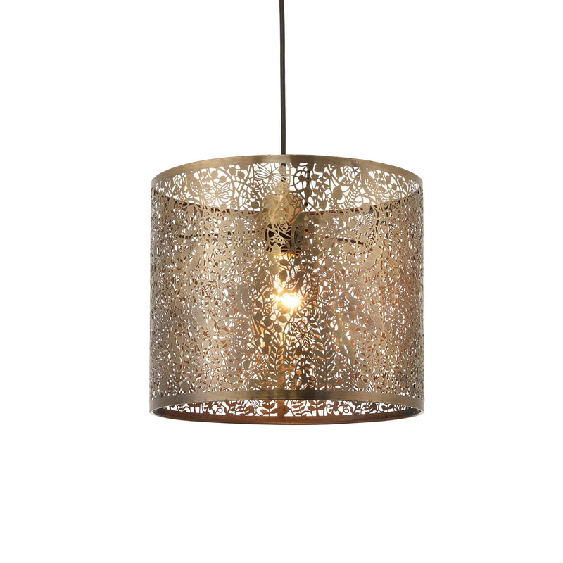 Secret Garden Antique Brass Non Electric Ceiling Pendant Ceiling Lamp Shade 70103 - Lamp Lit