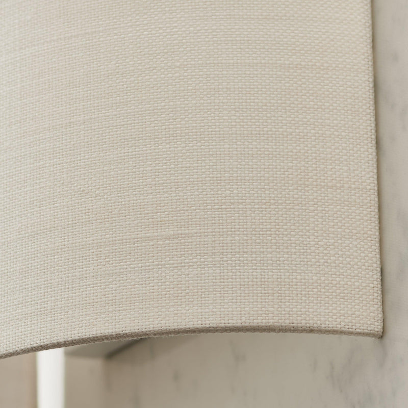 Endon OBI 1 Light Vintage White Linen Wall Light - Shade detail