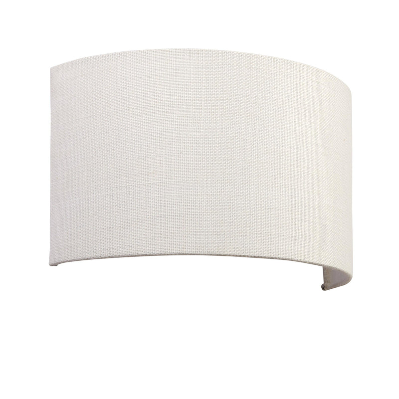Endon OBI 1 Light Vintage White Linen Wall Light 70334 - Unlit