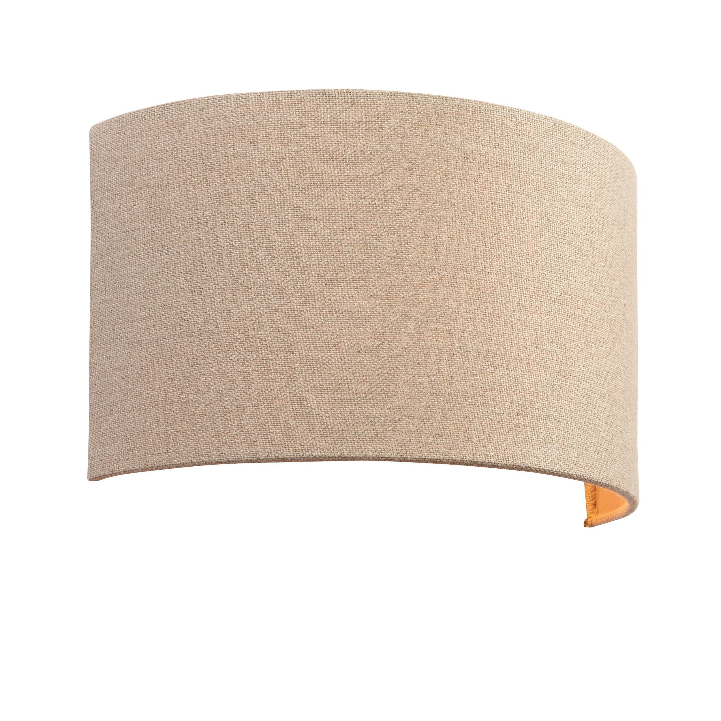 Endon OBI 1 Light Natural Linen Wall Light-OPEN-BOX-50-200826