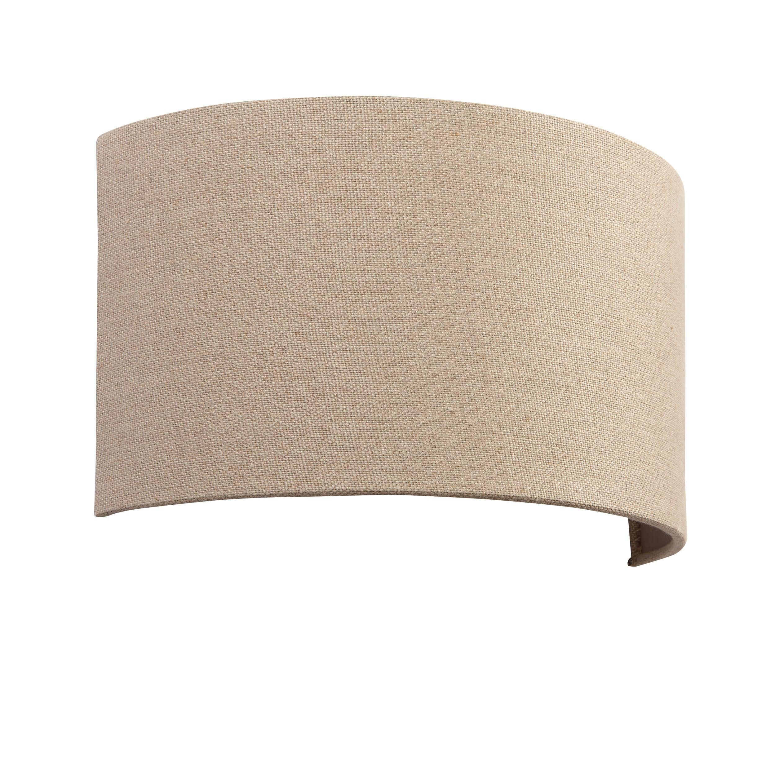 Endon OBI 1 Light Natural Linen Wall Light-OPEN-BOX-50-200826