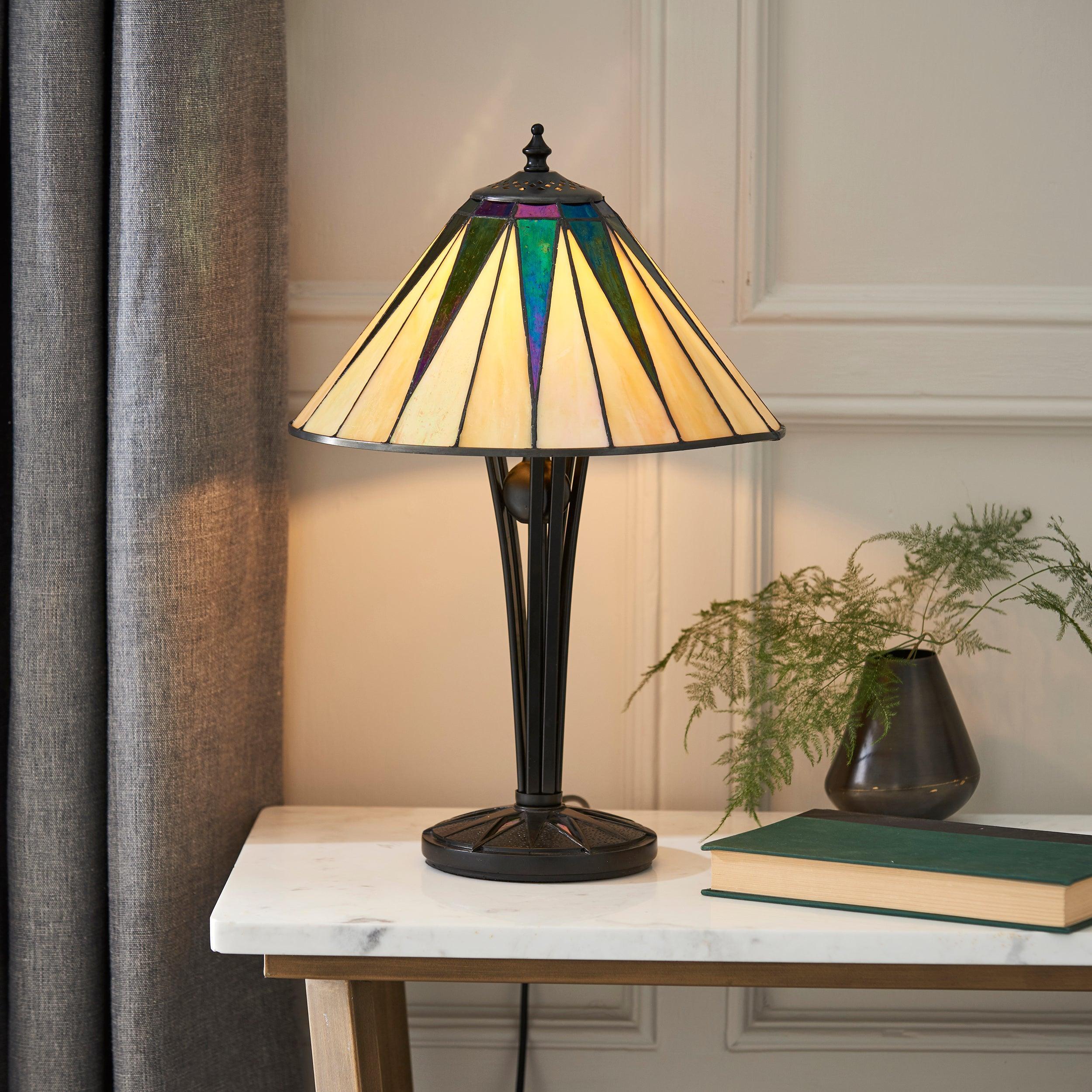 Buy Interiors 1900 Dark Star Tiffany Table Lamp - Tiffany Lighting