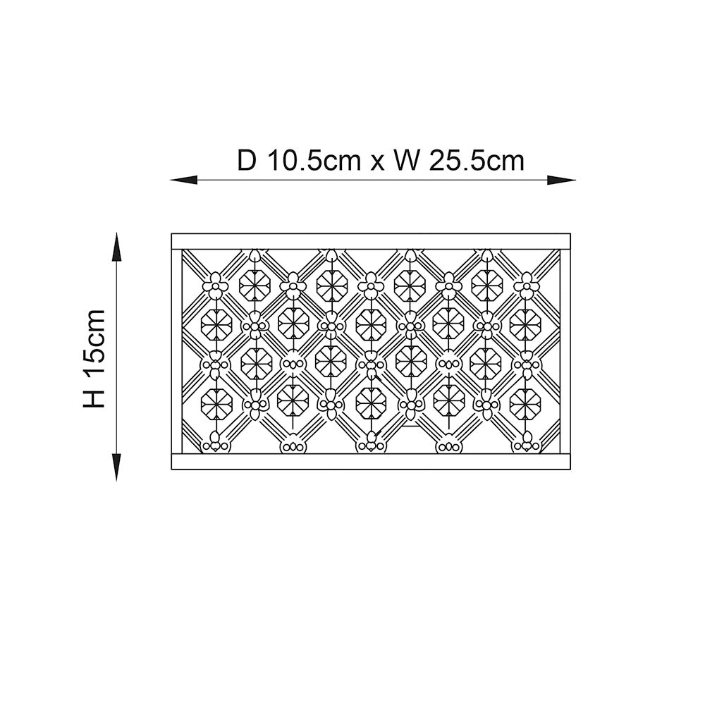 Endon Hudson Antique Brass & Crystal 2 Light Wall Light — close-up detail