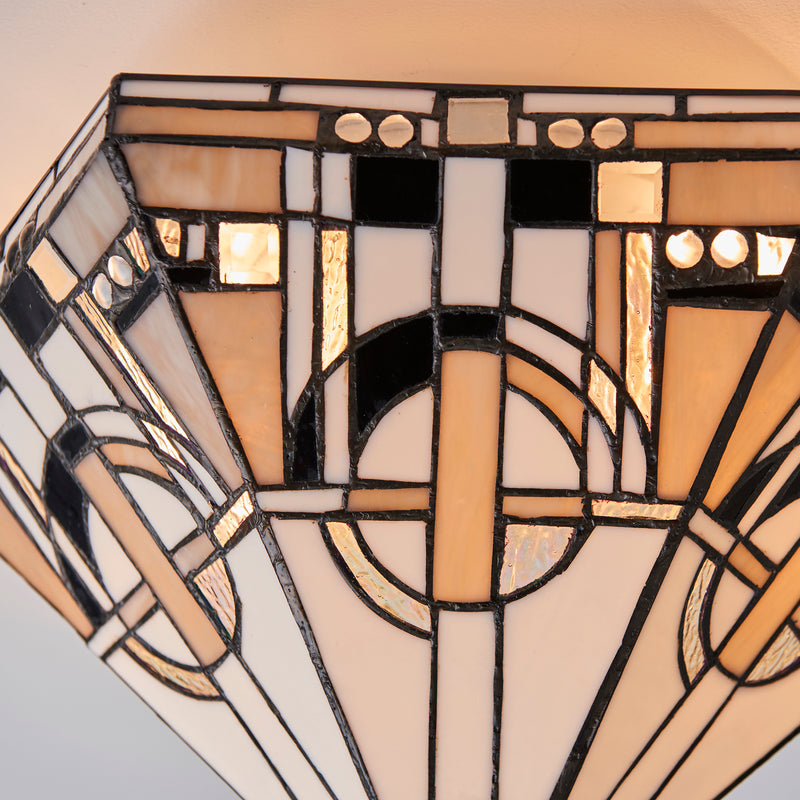 Metropolitan Medium Flush Tiffany Ceiling Light