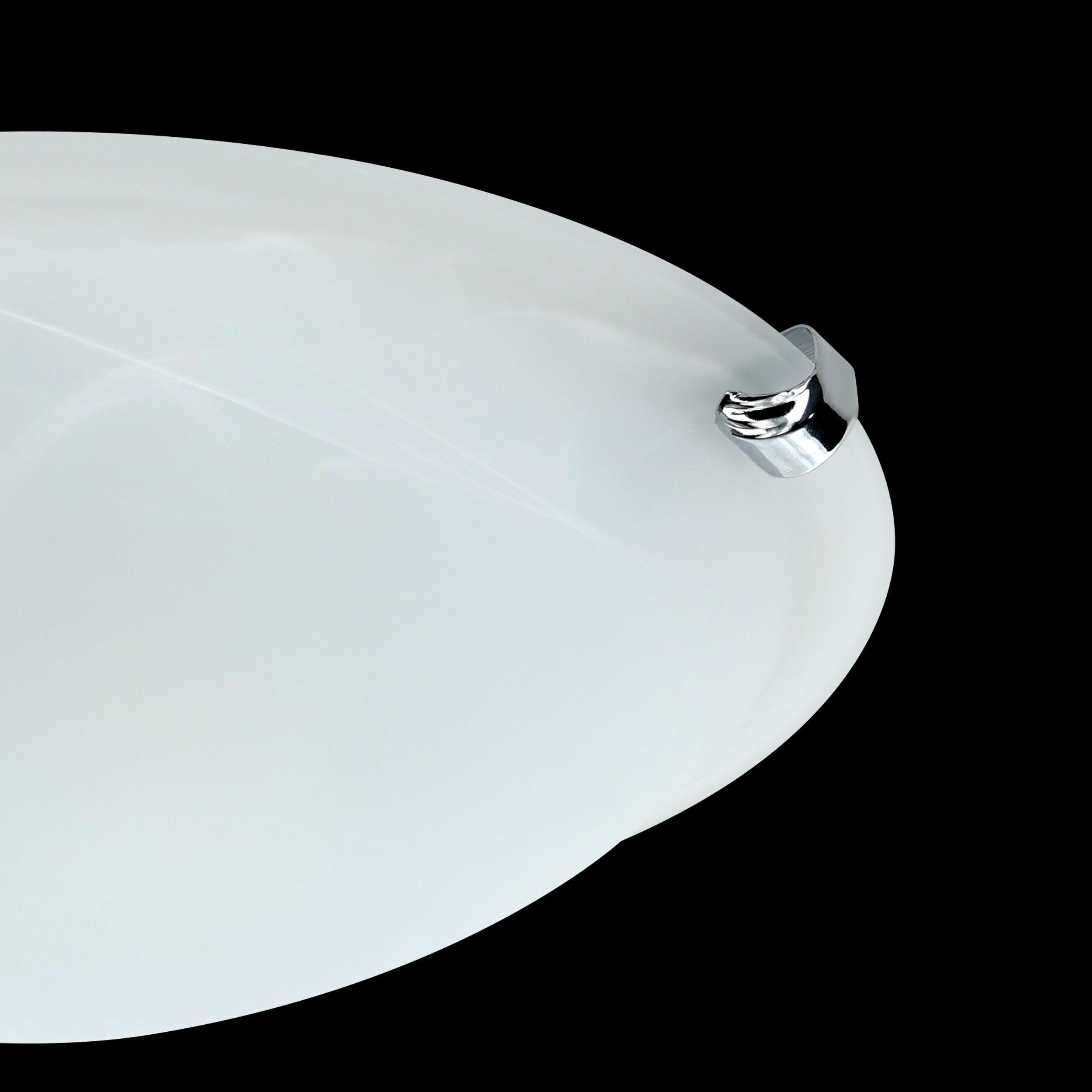 Eglo Salome White Alabaster Glass Ceiling Flush - 30cm-WAREHOUSE-40-200326