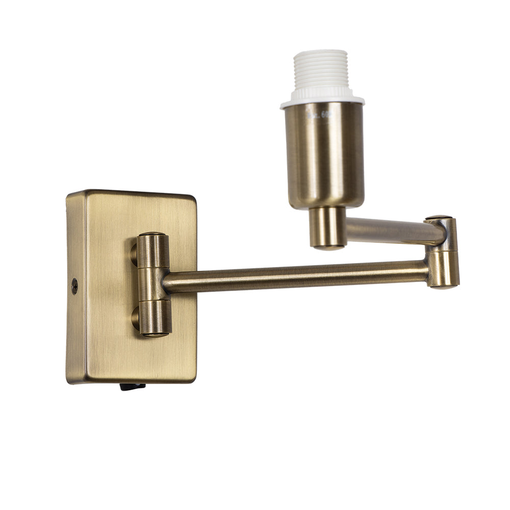 Armada Antique Brass Double Swing Arm Wall Lamp