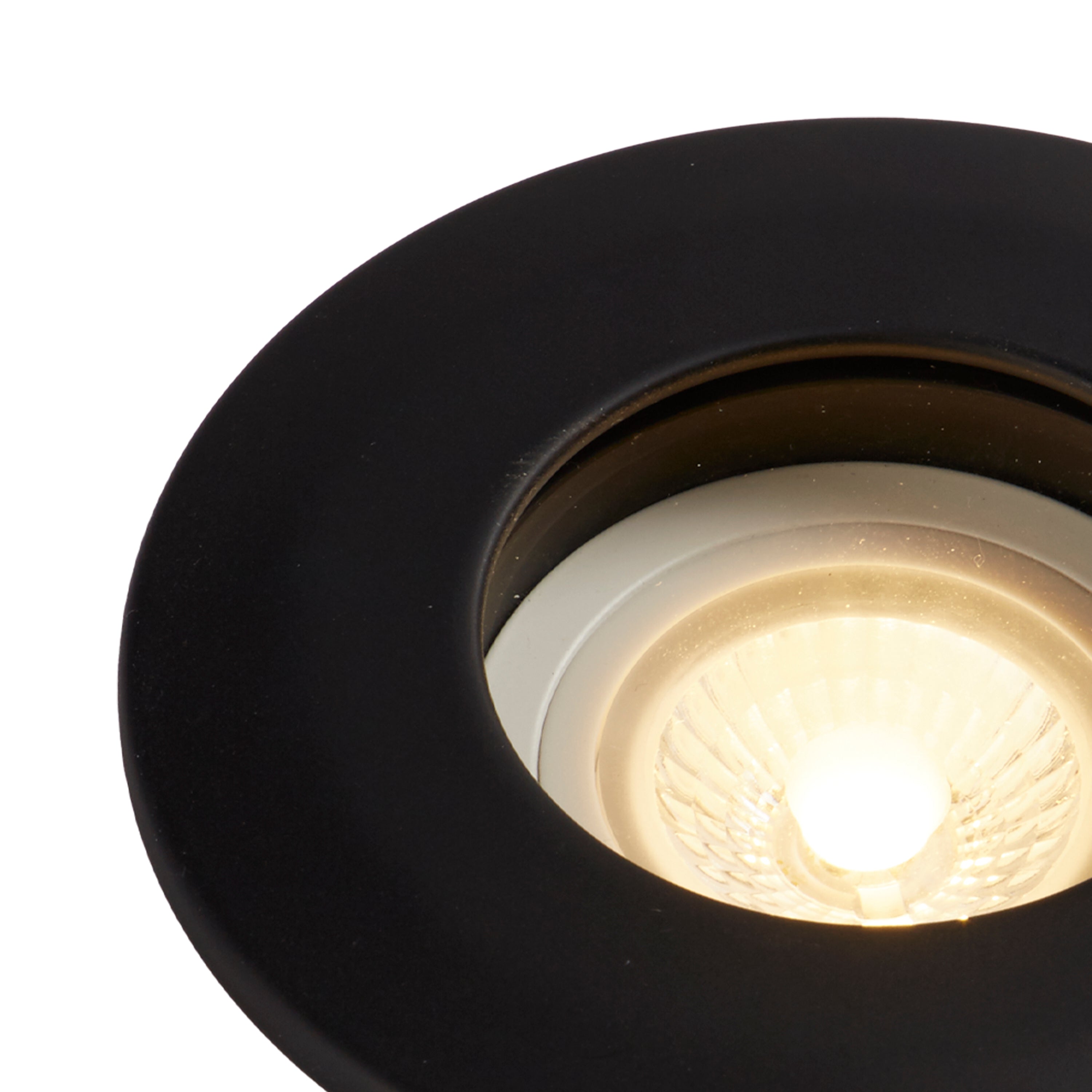 Searchlight Burford IP65 Bathroom Black Downlight - Fire Rated