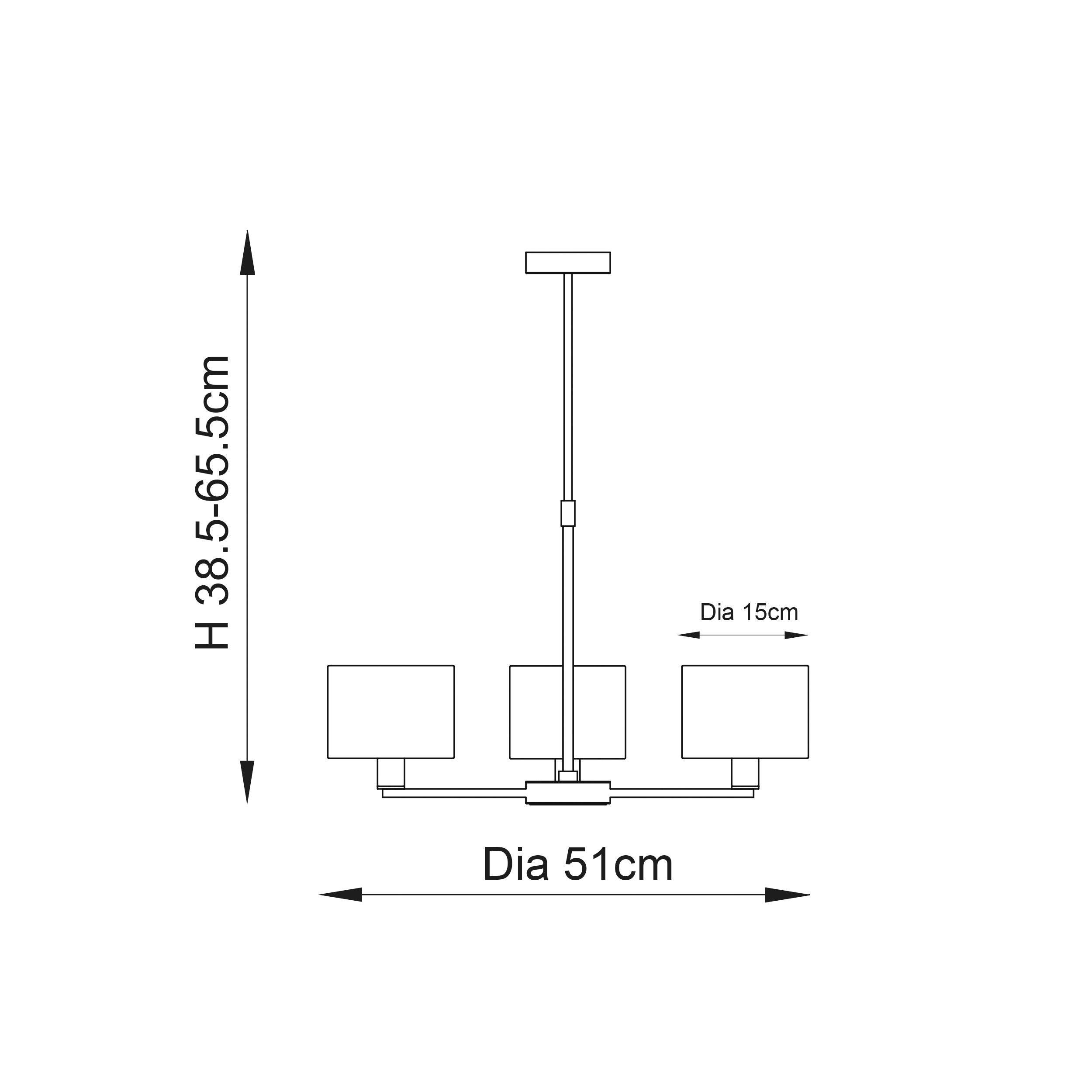 Endon Daley 3 Light Large Bronze Finish Ceiling Pendant-warehouse-40