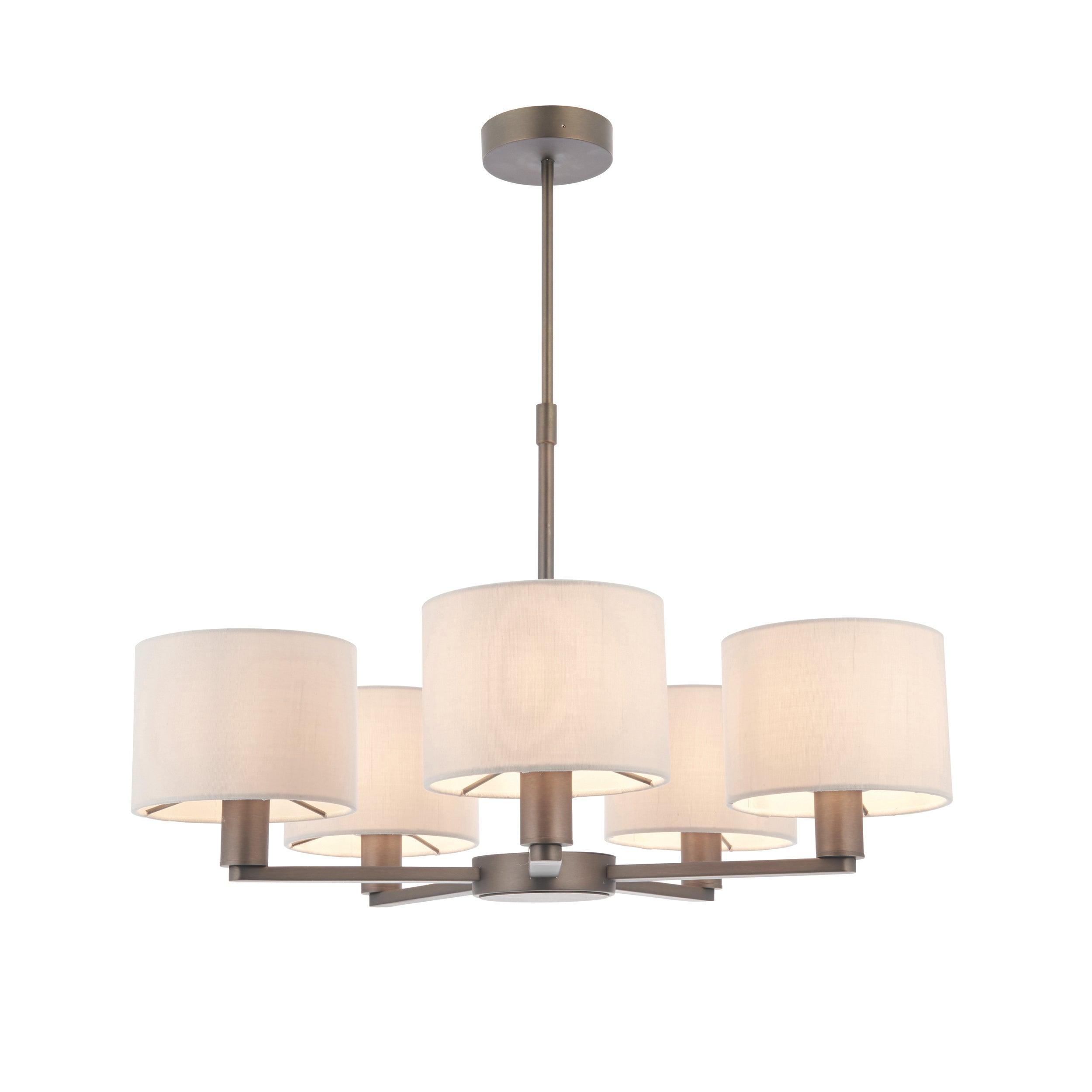 Endon Daley 5 Light Bronze Finish Pendant Ceiling Light-OPEN-BOX-50-040626