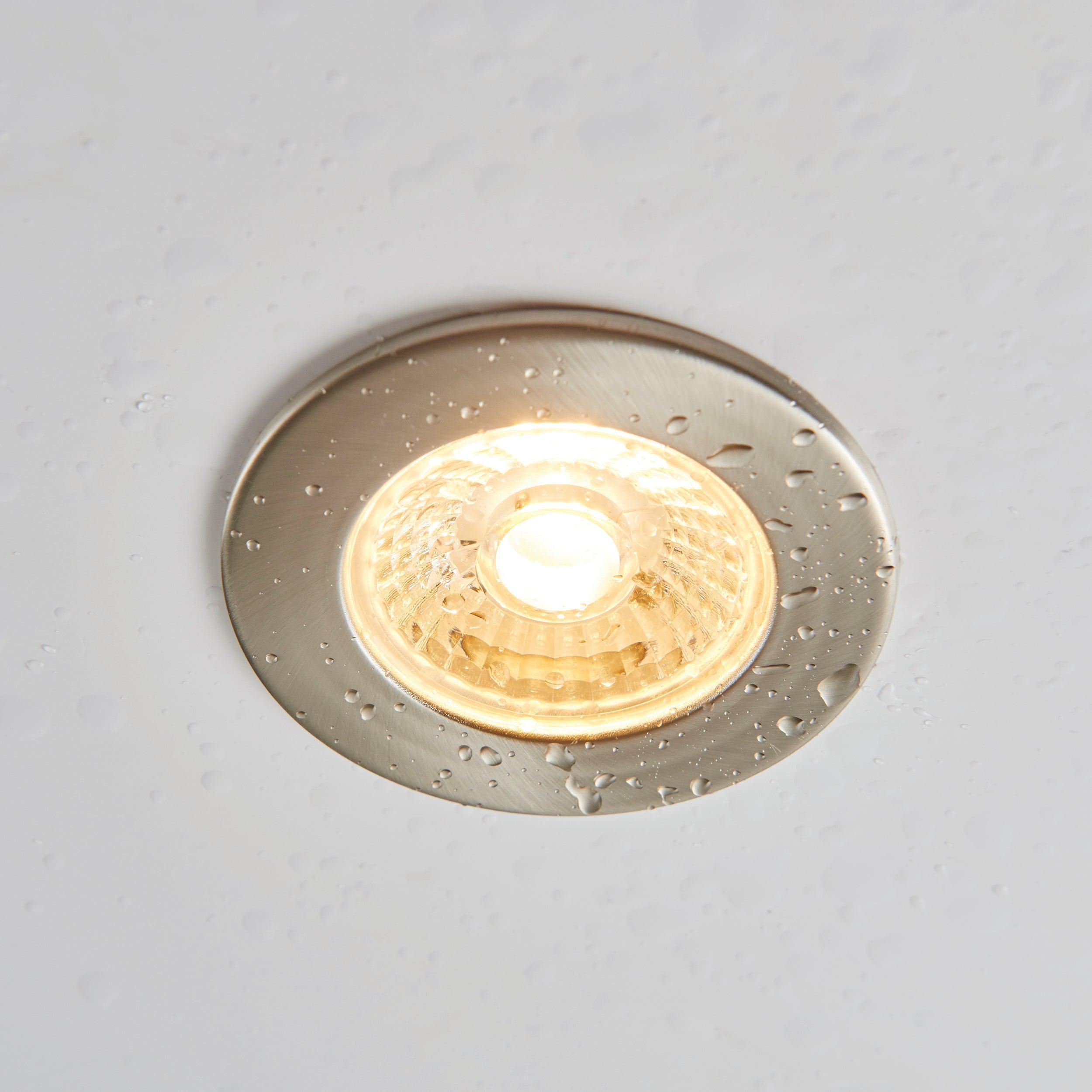 ShieldECO 500 Warm White NIckel Recessed Ceiling Light IP65 4W-clearance