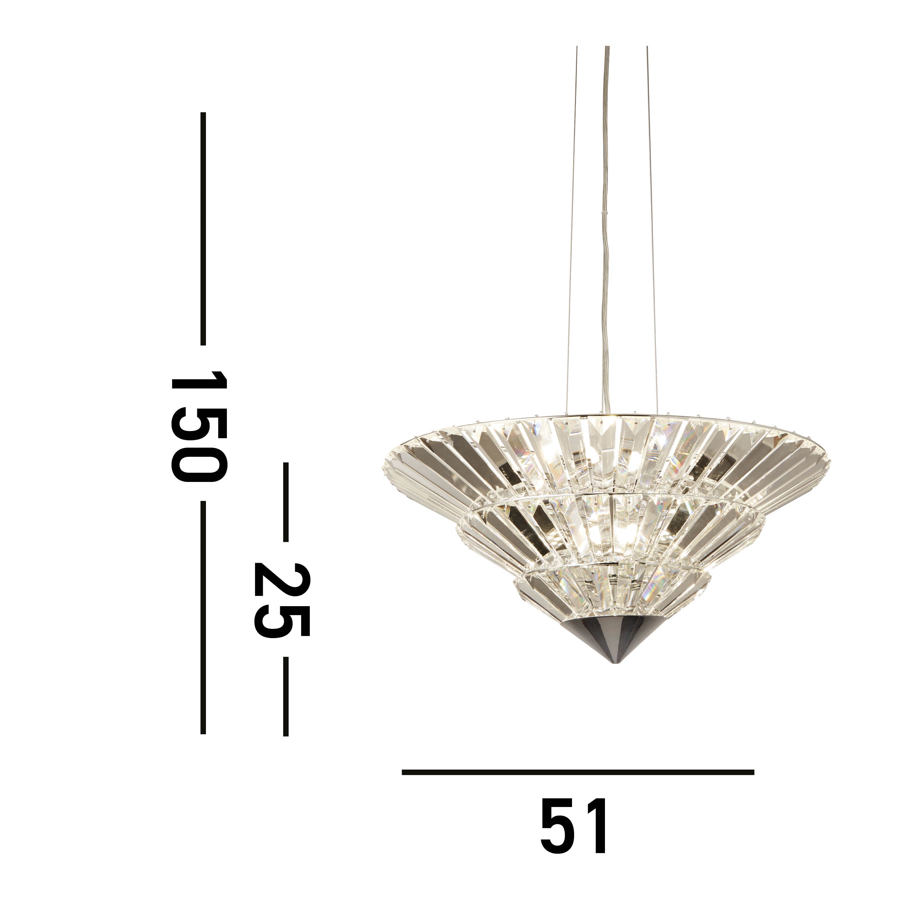 Searchlight Savannah 8 Light Chrome & Crystal Pendant or Semi-Flush
