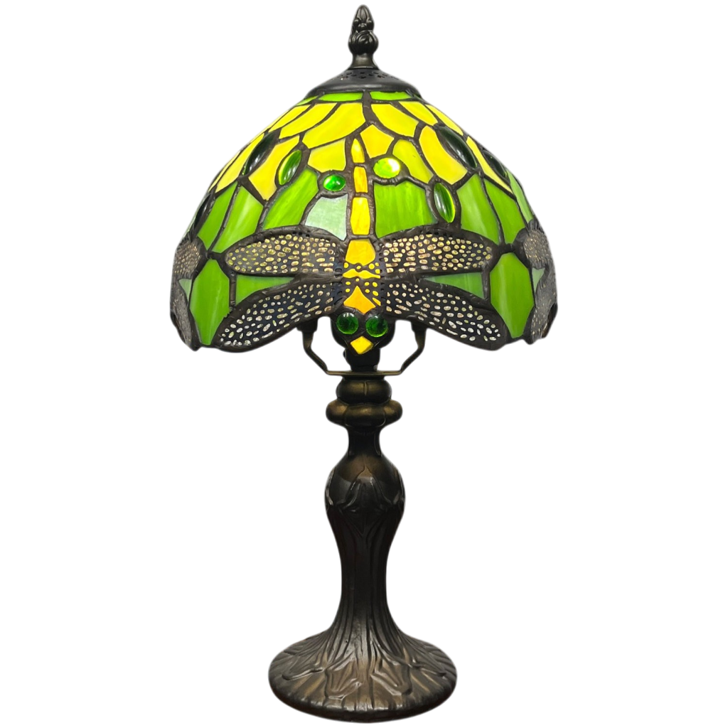 Minster Green Tiffany Dragonfly 8" Bedside Lamp