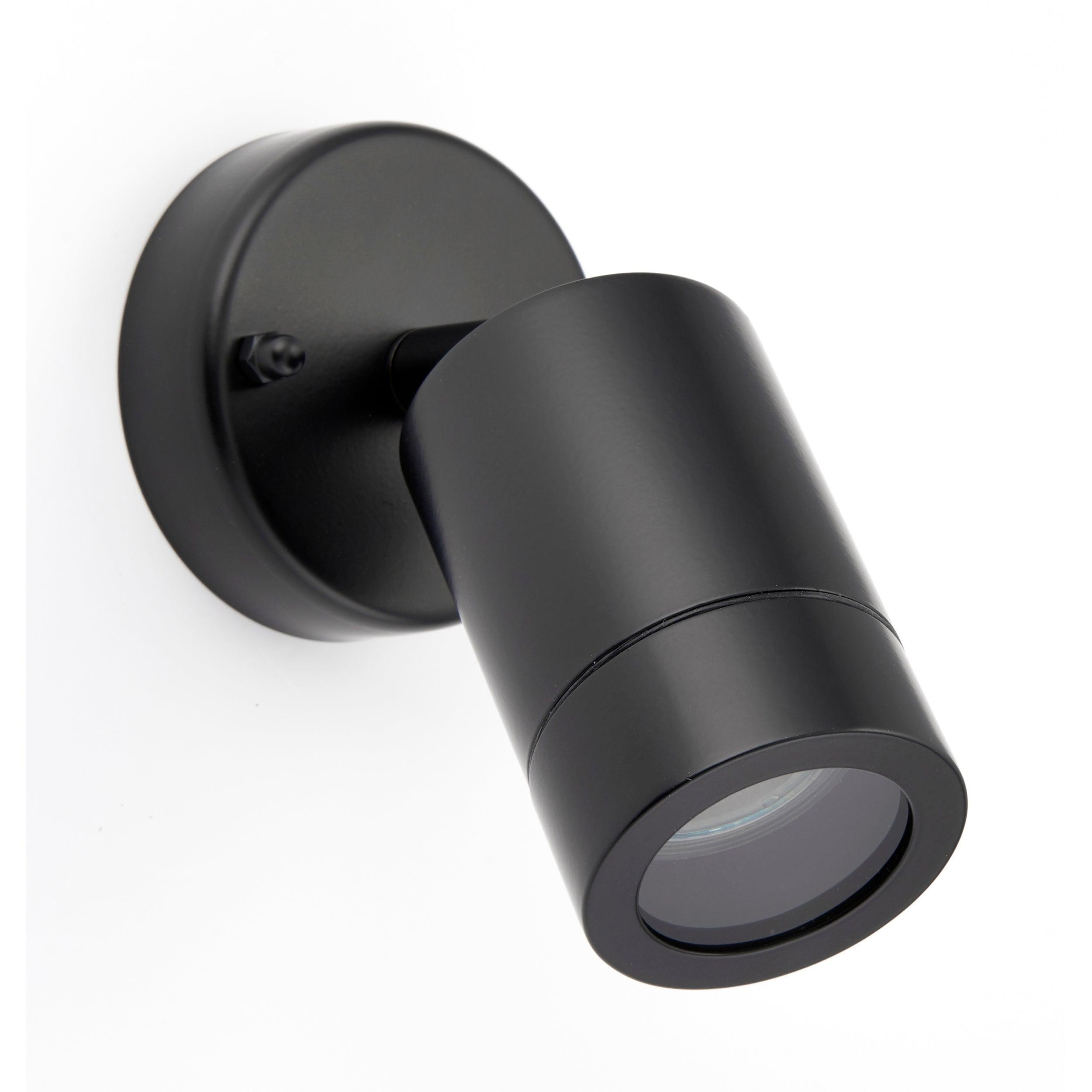 Palin Black LED Outdoor Spot Wall Light IP44 7W-clearance