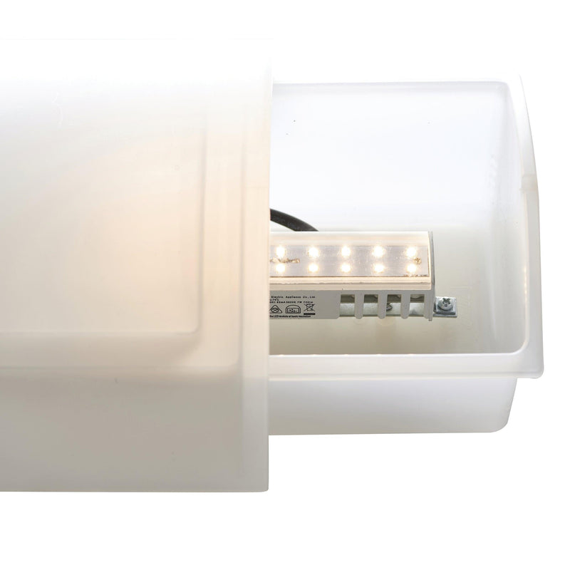 Bianco LED Silver PIR Sensor Outdoor Wall IP44 7W