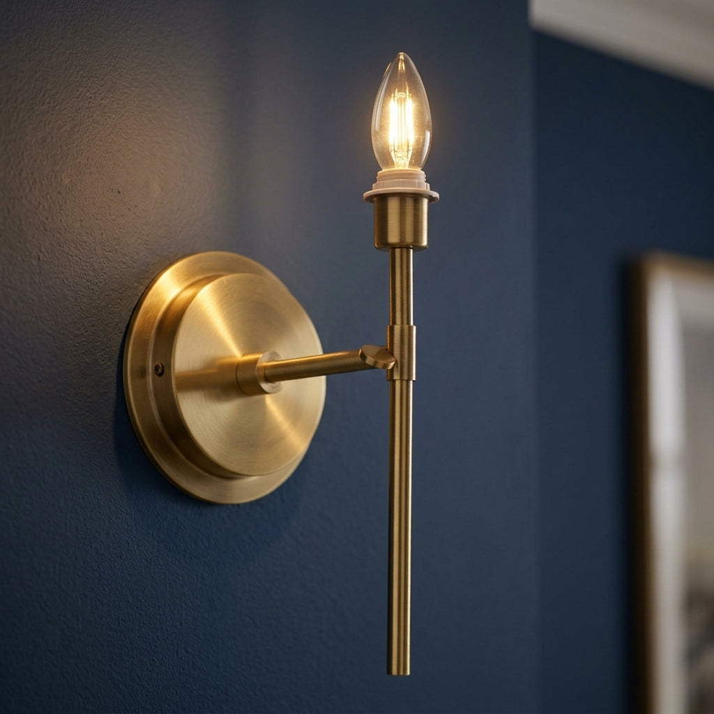 Endon Rennes Brass Wall Light Fitting (Without Shade)-OPEN-BOX-BSL-200826