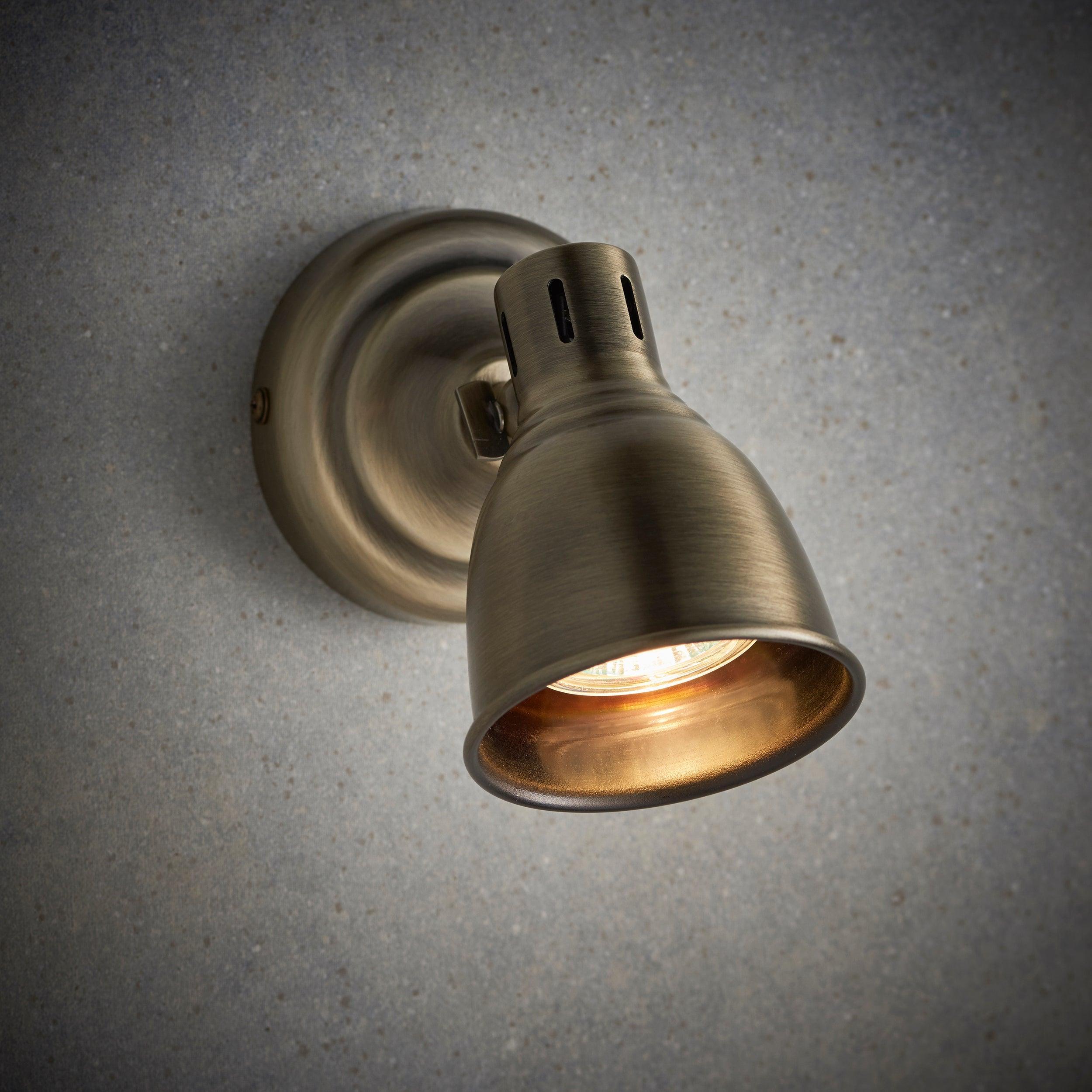 Endon Westbury 1 Light Brass Spotlight-OPEN-BOX-040626