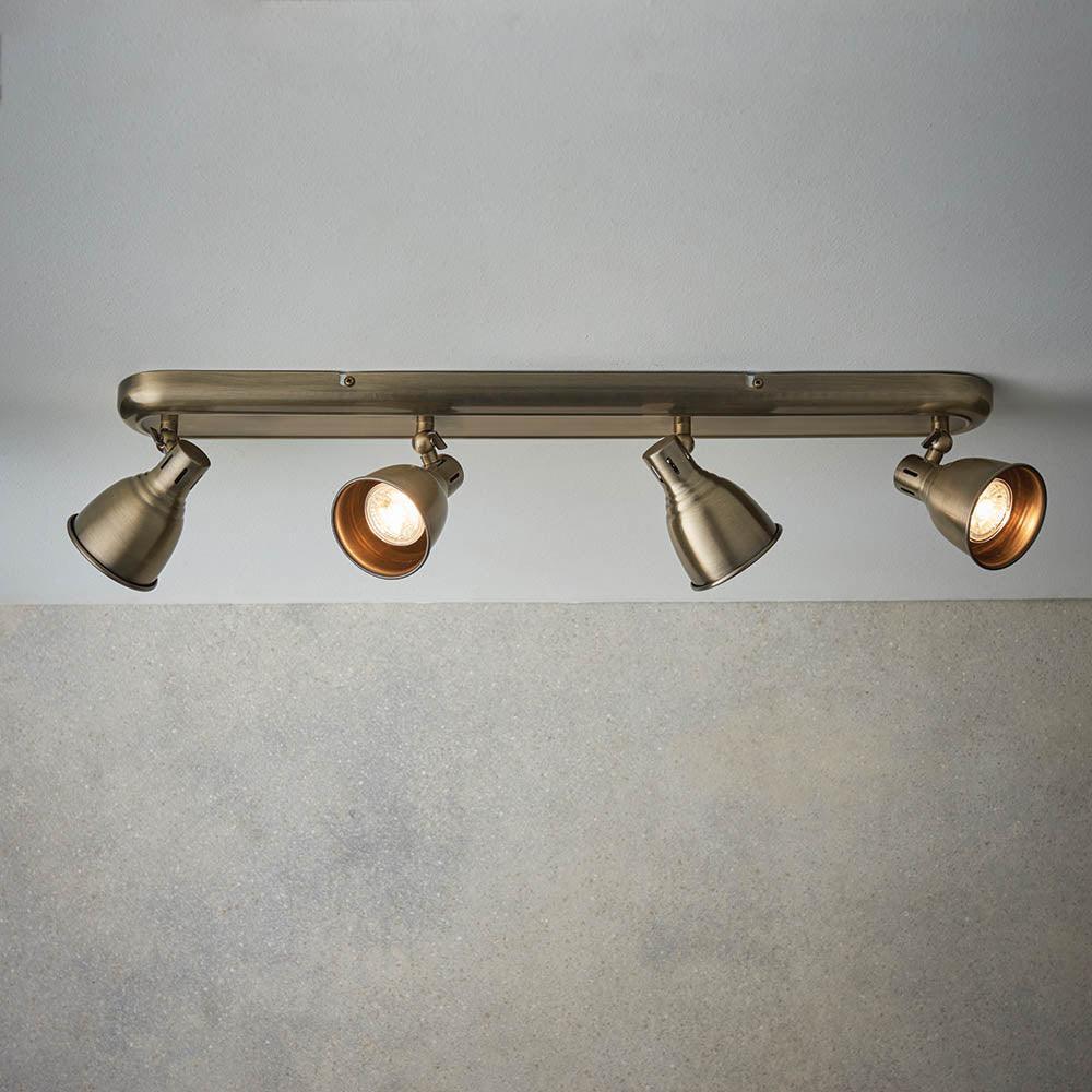Endon Westbury Antique Brass Finish 4 Light Spot Light-OPEN-BOX-50-040626