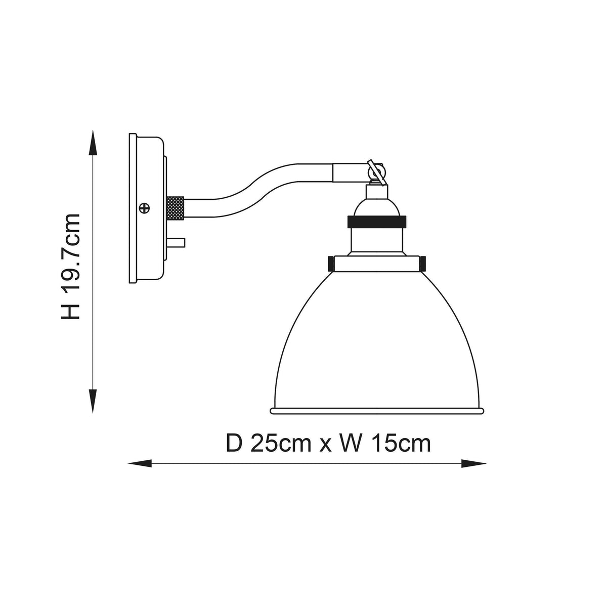 Endon Franklin Brass Wall Light - Taupe Shade-OB-180926