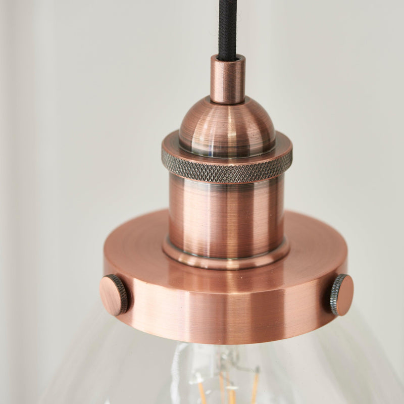 Hansen Copper Kitchen Pendant Light 76332 - Copper Fixing Zoom