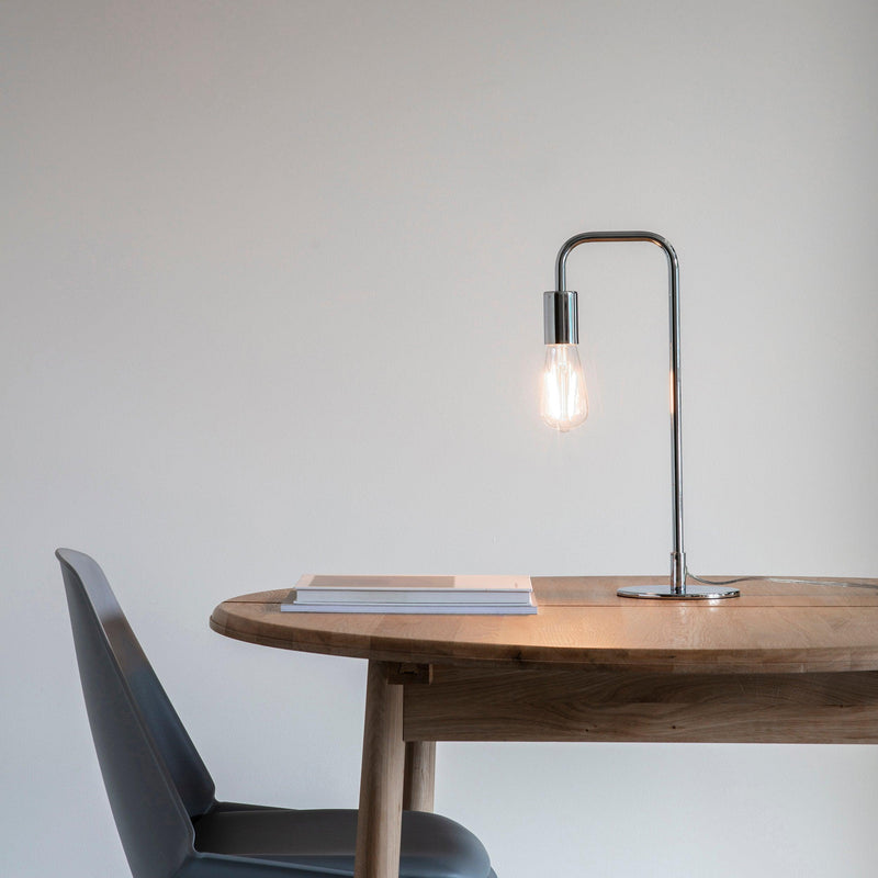 Endon Rubens 1 Light Chrome Table Lamp 76344 - Desk