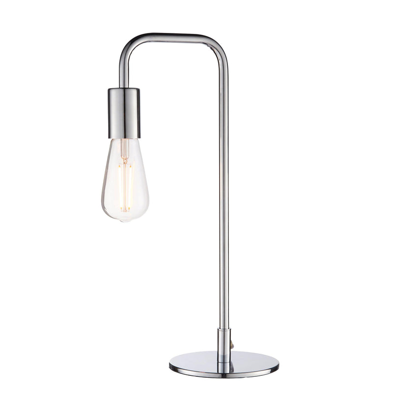 Endon Rubens 1 Light Chrome Table Lamp 76344 - Lit