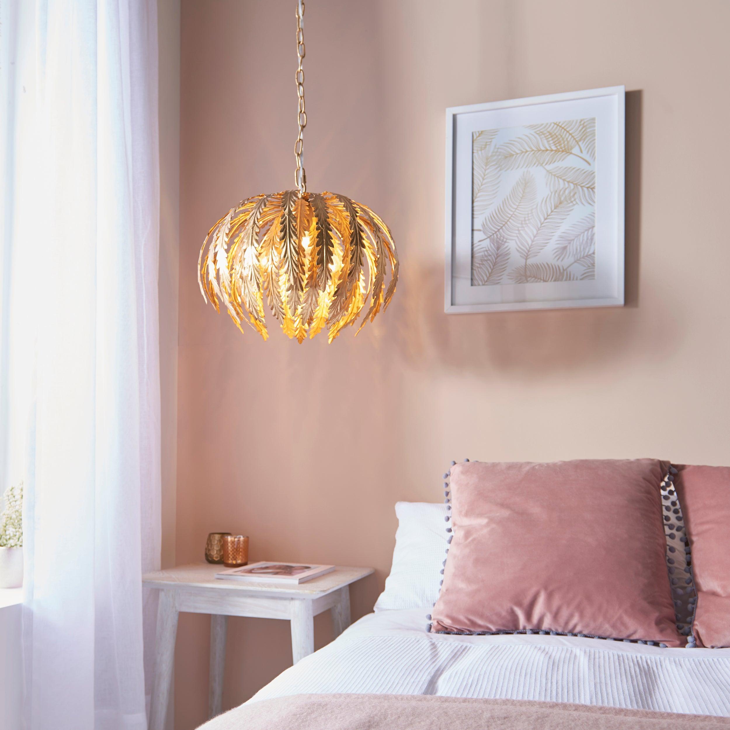 Endon Delphine 3 Light Gold Ceiling Pendant Light-OPEN-BOX-50-040626