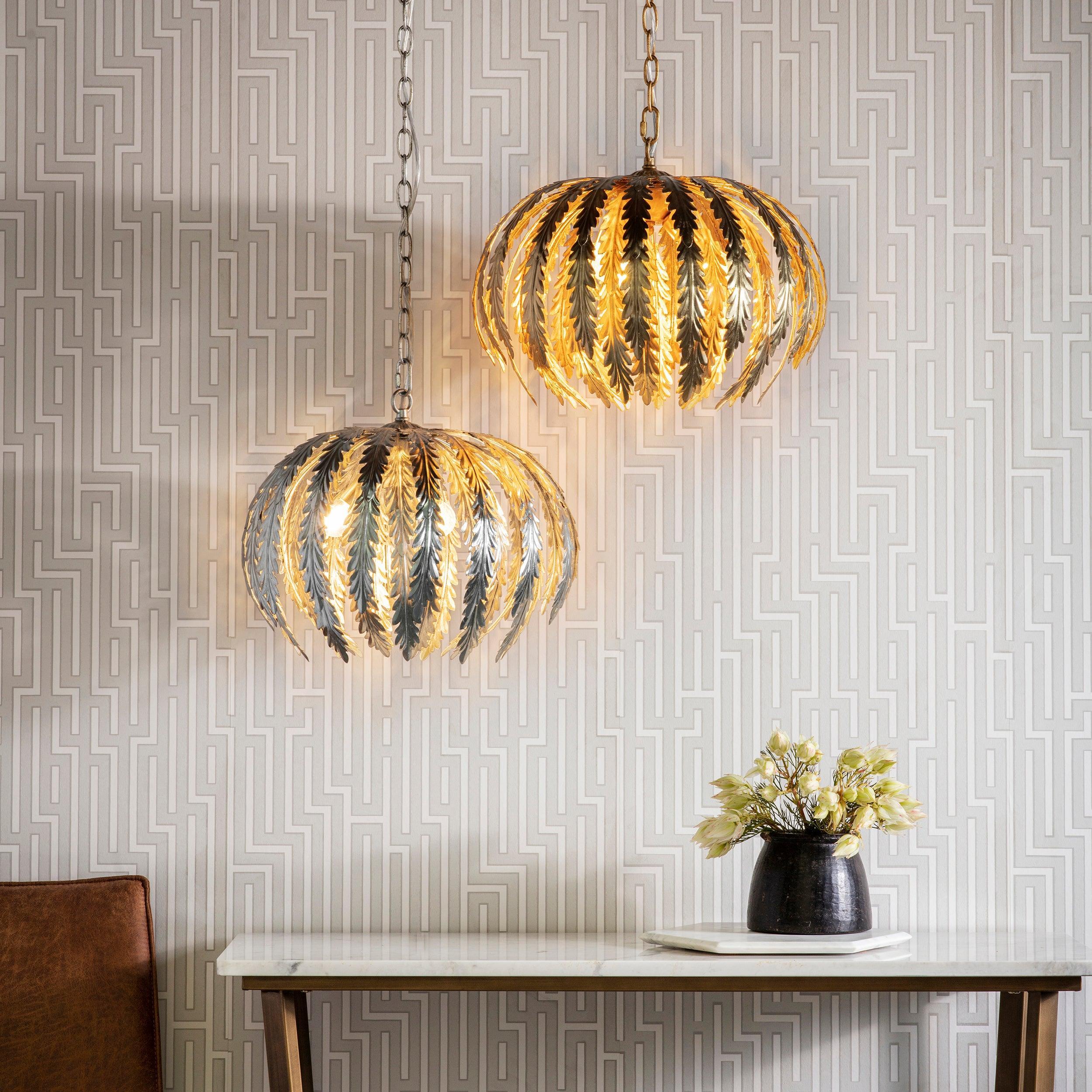 Endon Delphine 3 Light Gold Ceiling Pendant Light-OPEN-BOX-50-040626