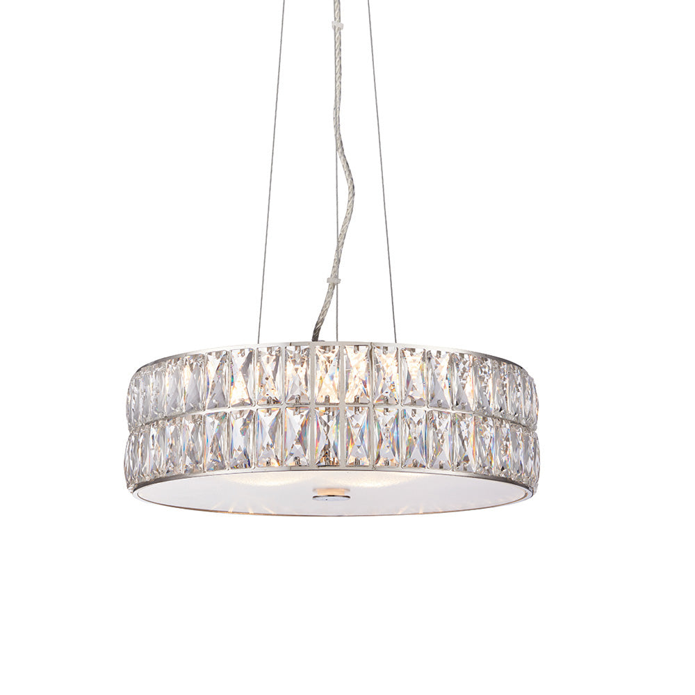 Verina 5 Light Chrome & Crystal Pendant 76513 by Endon Lighting