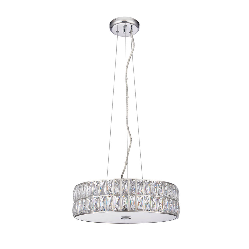 Verina 5 Light Chrome & Crystal Pendant