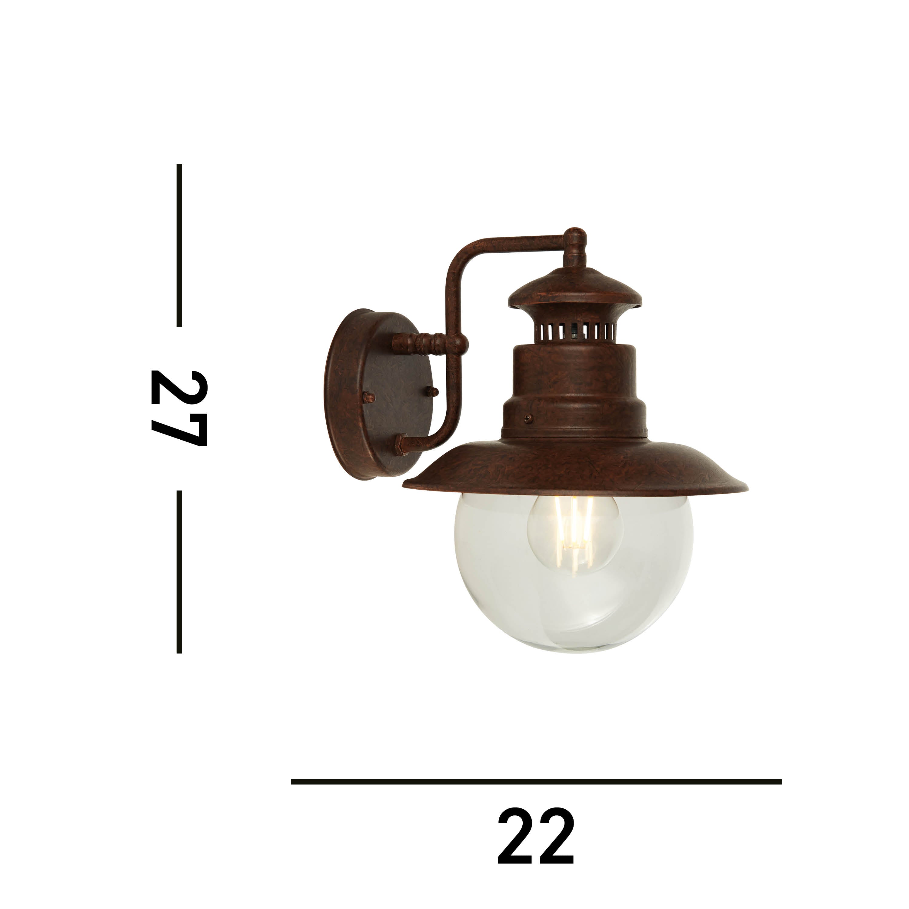 Searchlight Station Brown IP44 Outdoor Wall Lights