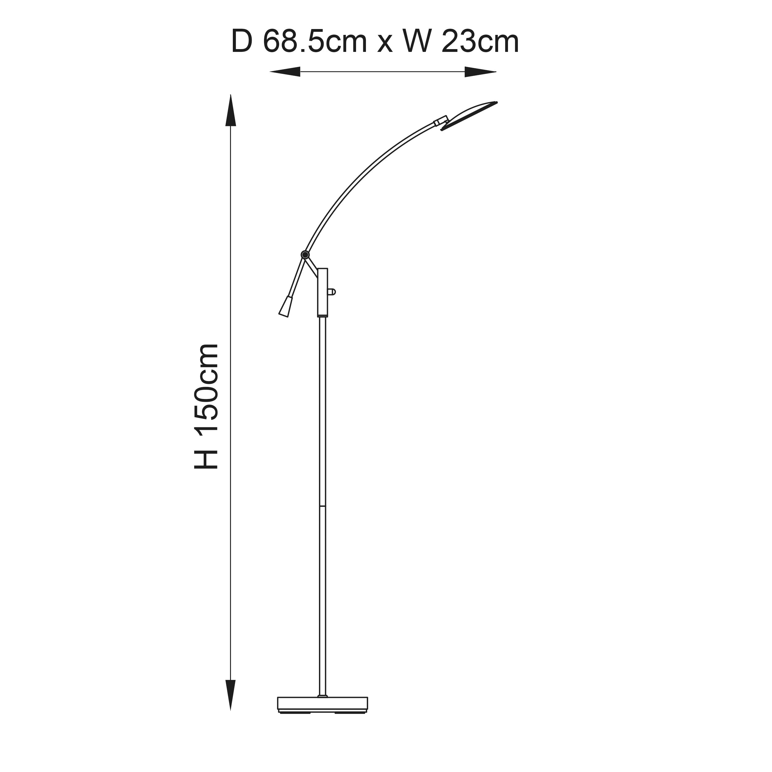 Rico Satin Nickel Floor Reading Lamp-OPEN-BOX