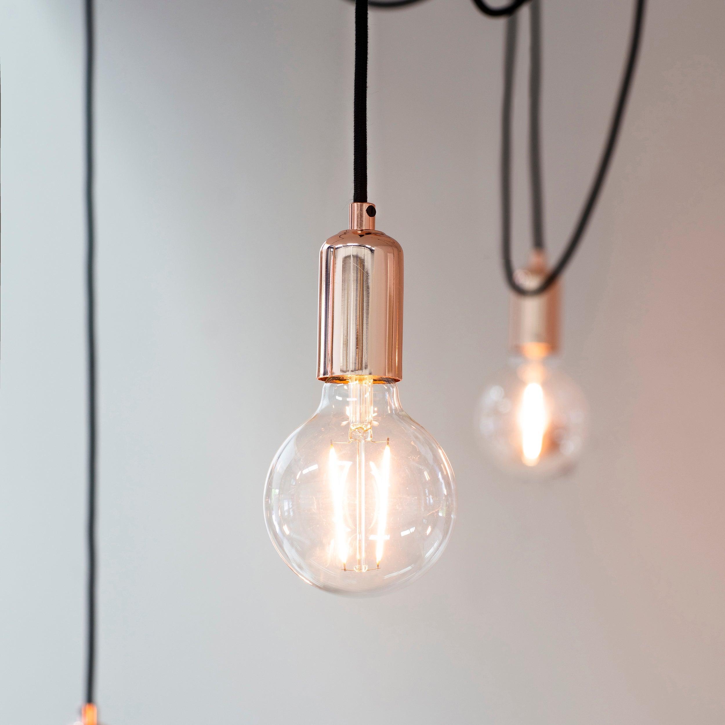Endon Studio 6 Light Copper Ceiling Pendant Light-OPEN-BOX-50-270826