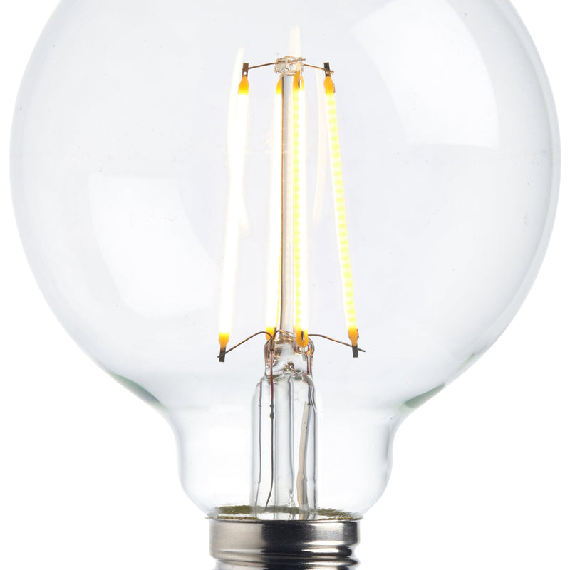 4 x E27 Warm White LED Filament Globe Light Bulb Dimmable 7W
