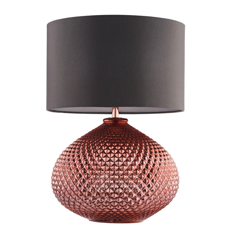 Endon Livia 1 Light Copper Table Lamp 77097 - Unlit