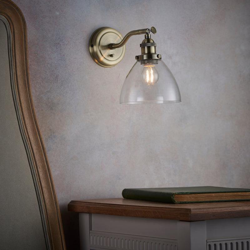 Hansen Brass Wall Light by Endon Lighting-OB-180926