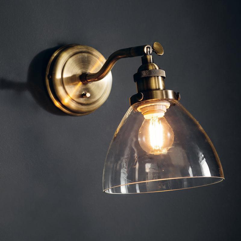 Hansen Brass Wall Light by Endon Lighting-OB-180926