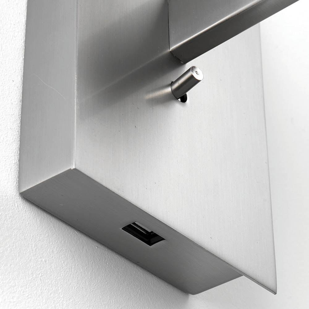 Endon Owen Nickel Finish USB Wall Light-warehouse-180926