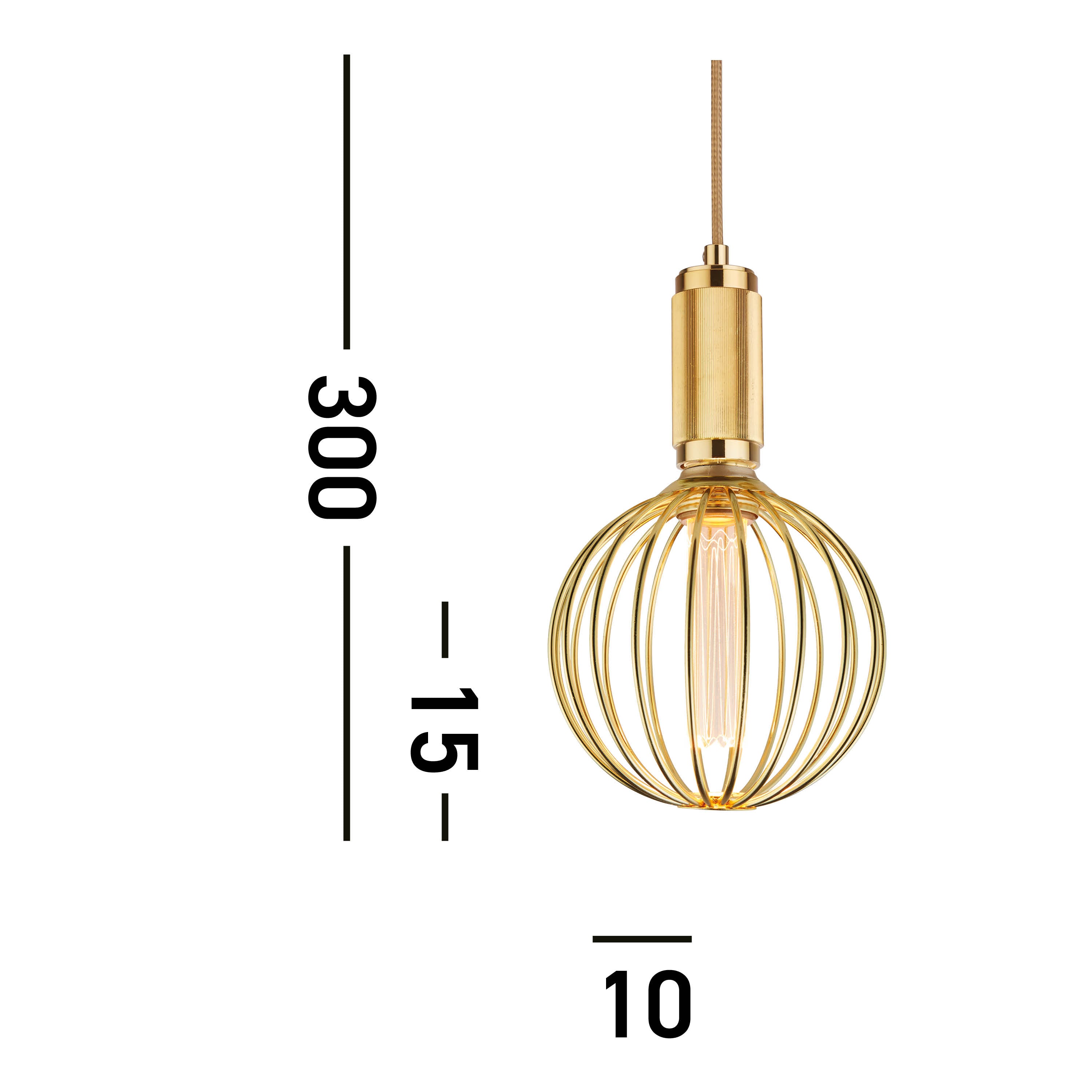 Searchlight Gold Suspension Cable With Braided Cable